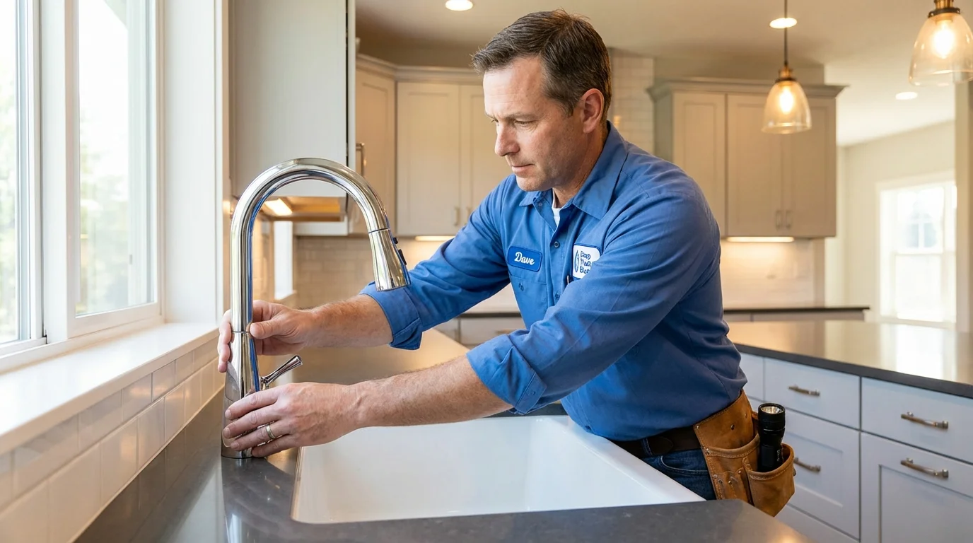Kitchen faucet installation by Johns Plumbing LLC in Nappanee